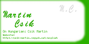 martin csik business card